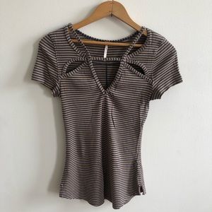 Free People Cut Out Tee